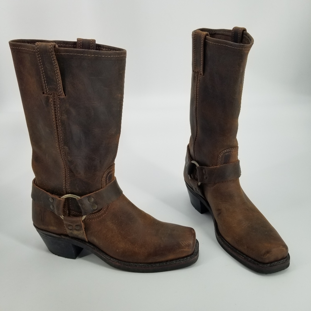 Frye Brown Combat & Moto Boots